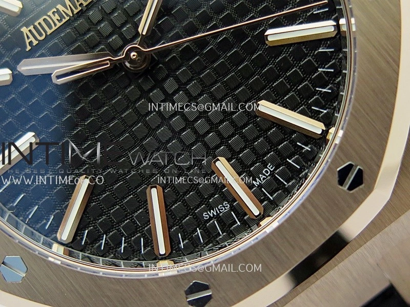 Royal Oak 41mm 15510 Gain Weight DDF 1:1 Best Edition Black Dial On Black Leather Strap Super Clone DD4302
