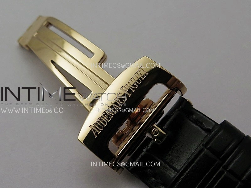 Royal Oak 41mm 15510 Gain Weight DDF 1:1 Best Edition Black Dial On Black Leather Strap Super Clone DD4302