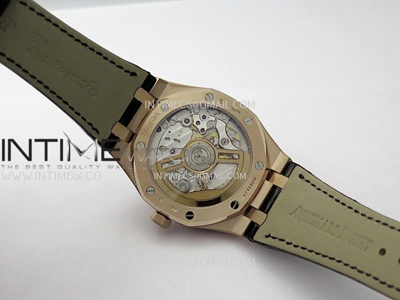Royal Oak 41mm 15510 Gain Weight DDF 1:1 Best Edition Black Dial On Black Leather Strap Super Clone DD4302