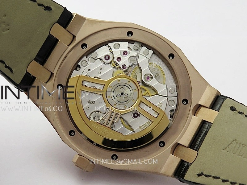 Royal Oak 41mm 15510 Gain Weight DDF 1:1 Best Edition Black Dial On Black Leather Strap Super Clone DD4302
