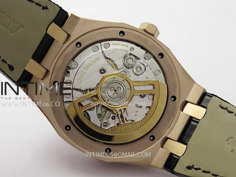 Royal Oak 41mm 15510 Gain Weight DDF 1:1 Best Edition Black Dial On Black Leather Strap Super Clone DD4302