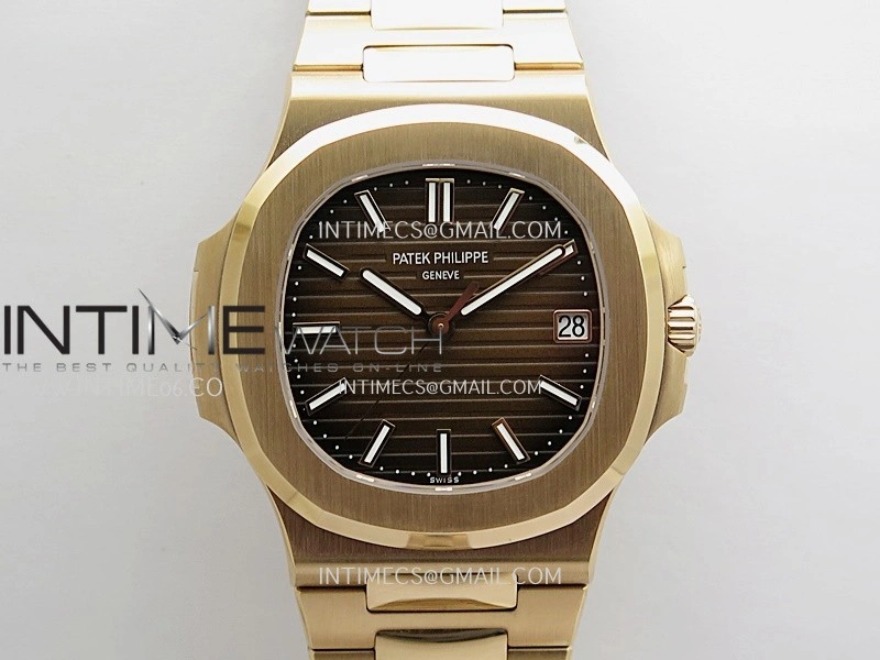 Nautilus 5711 Gain Weight DDF 1:1 Best Edition Brown Textured Dial On RG Bracelet Super Clone DD324