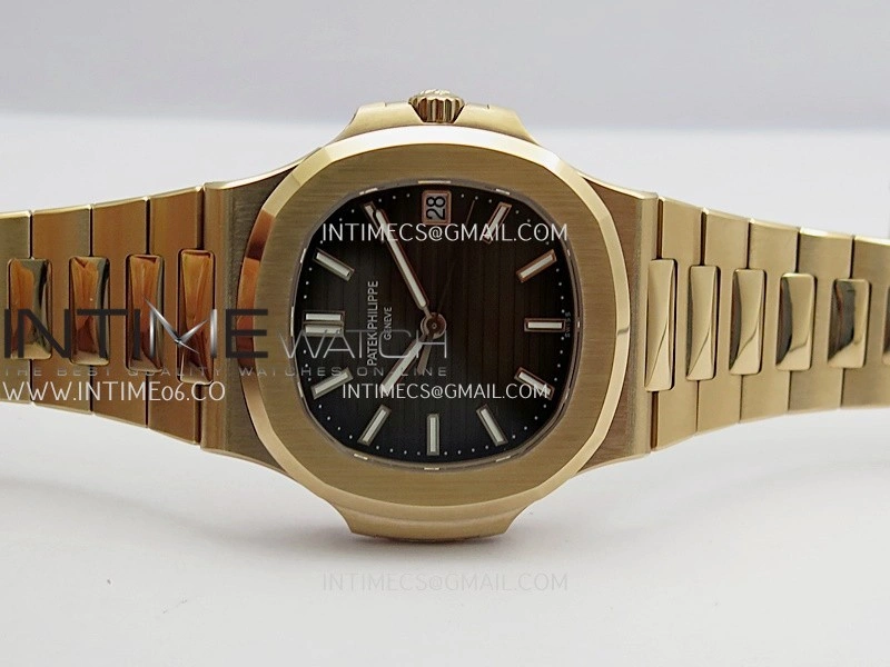 Nautilus 5711 Gain Weight DDF 1:1 Best Edition Brown Textured Dial On RG Bracelet Super Clone DD324