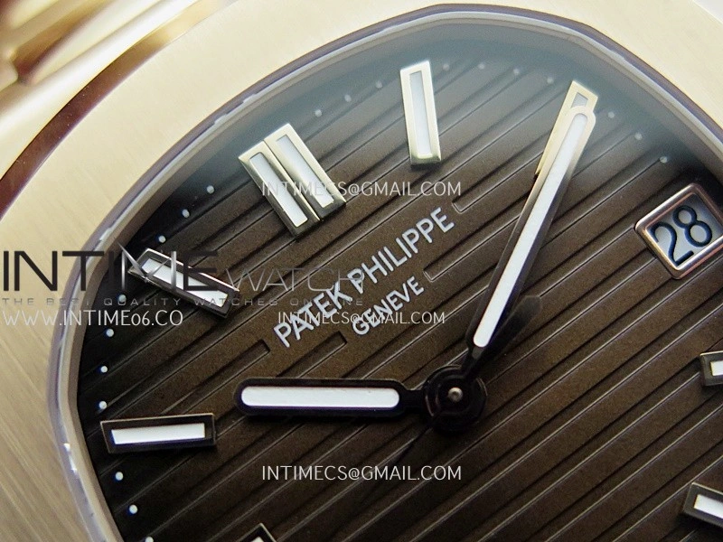 Nautilus 5711 Gain Weight DDF 1:1 Best Edition Brown Textured Dial On RG Bracelet Super Clone DD324