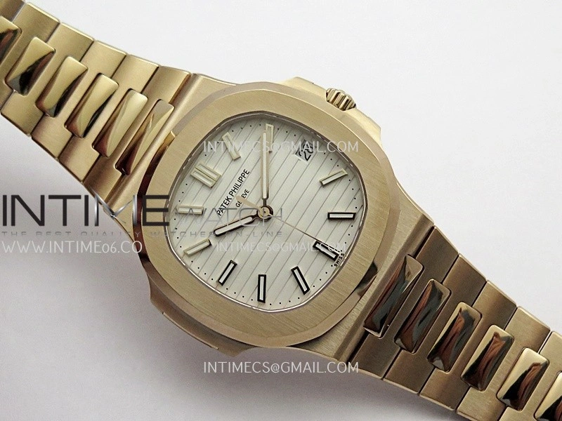 Nautilus 5711 Gain Weight DDF 1:1 Best Edition White Textured Dial On RG Bracelet Super Clone DD324