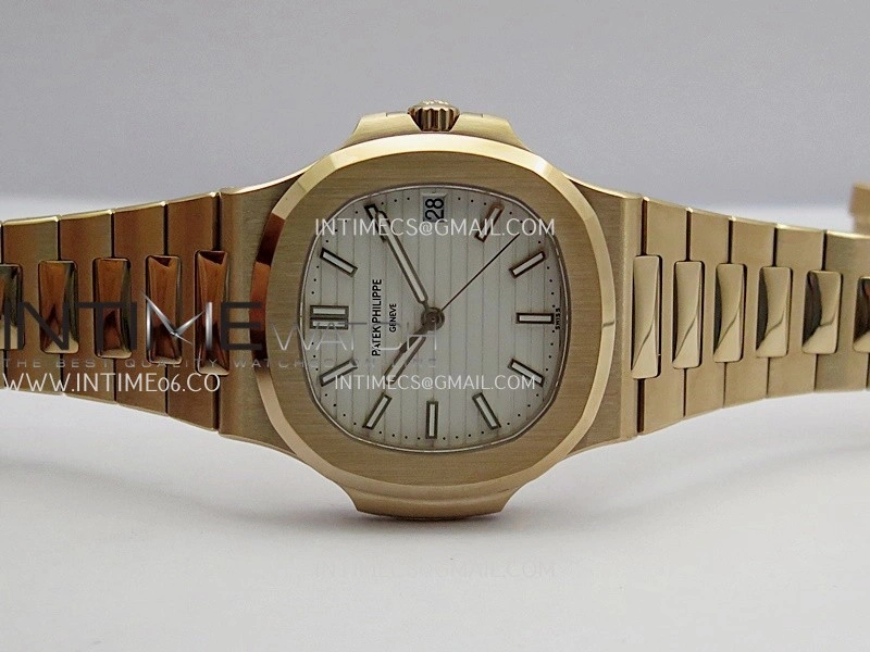 Nautilus 5711 Gain Weight DDF 1:1 Best Edition White Textured Dial On RG Bracelet Super Clone DD324
