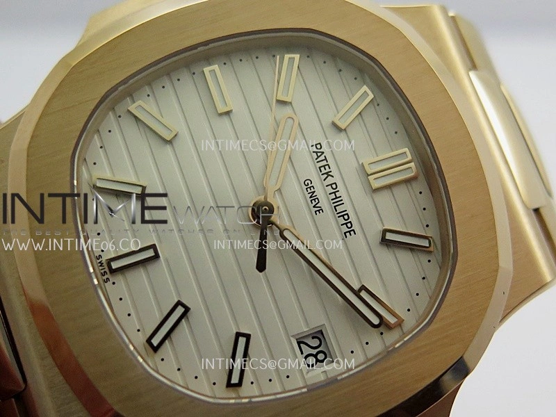 Nautilus 5711 Gain Weight DDF 1:1 Best Edition White Textured Dial On RG Bracelet Super Clone DD324