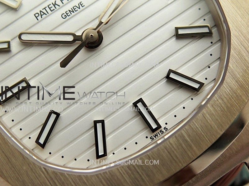 Nautilus 5711 Gain Weight DDF 1:1 Best Edition White Textured Dial On RG Bracelet Super Clone DD324