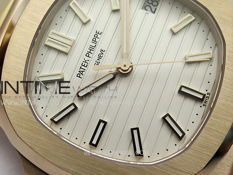 Nautilus 5711 Gain Weight DDF 1:1 Best Edition White Textured Dial On RG Bracelet Super Clone DD324