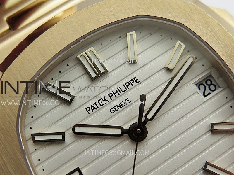 Nautilus 5711 Gain Weight DDF 1:1 Best Edition White Textured Dial On RG Bracelet Super Clone DD324