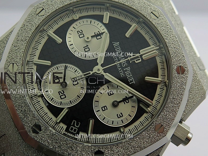 Royal Oak Chrono 26240 Frosted SS Gain Weight V2 DDF 1:1 Best Edition Black Dial Frosted SS Bracelet Super Clone DD4401