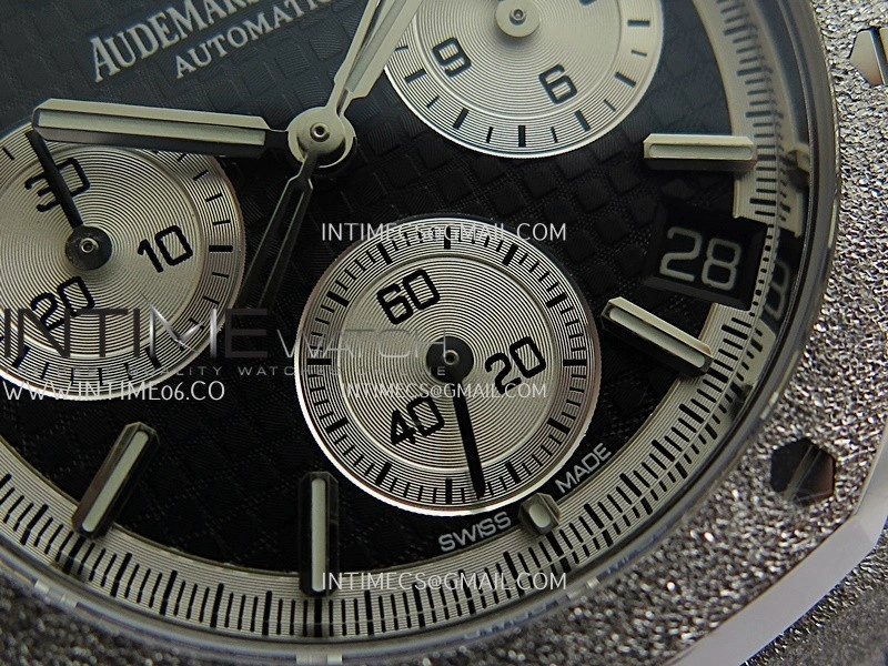Royal Oak Chrono 26240 Frosted SS Gain Weight V2 DDF 1:1 Best Edition Black Dial Frosted SS Bracelet Super Clone DD4401