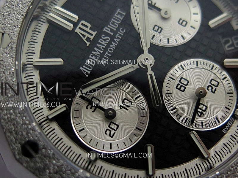 Royal Oak Chrono 26240 Frosted SS Gain Weight V2 DDF 1:1 Best Edition Black Dial Frosted SS Bracelet Super Clone DD4401