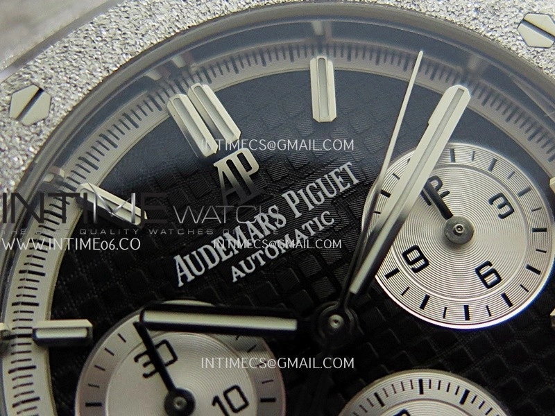 Royal Oak Chrono 26240 Frosted SS Gain Weight V2 DDF 1:1 Best Edition Black Dial Frosted SS Bracelet Super Clone DD4401