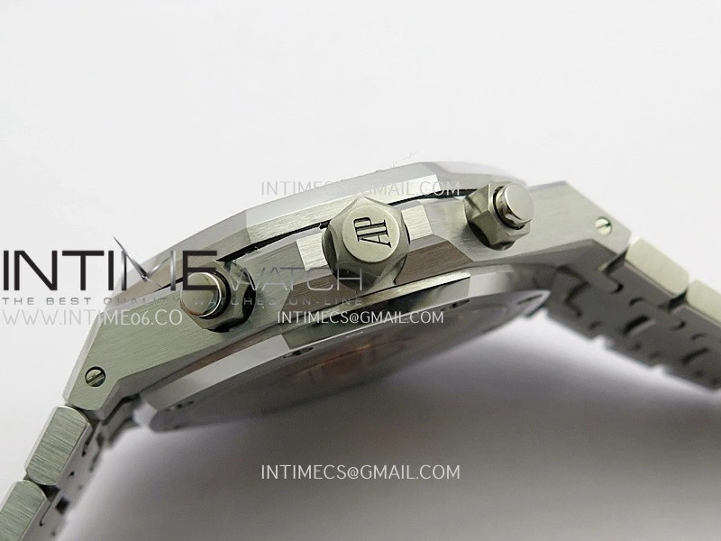 Royal Oak Chrono 26240 Frosted SS Gain Weight V2 DDF 1:1 Best Edition Black Dial Frosted SS Bracelet Super Clone DD4401
