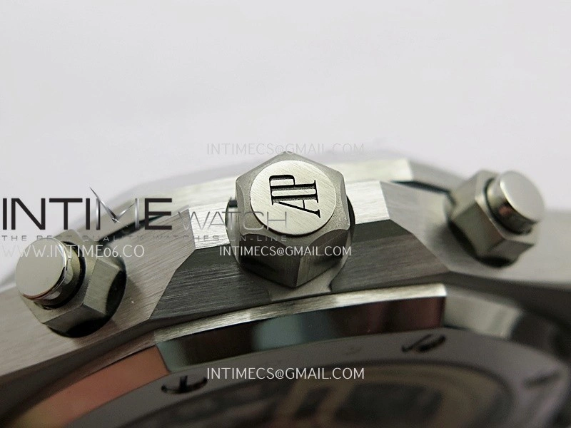 Royal Oak Chrono 26240 Frosted SS Gain Weight V2 DDF 1:1 Best Edition Black Dial Frosted SS Bracelet Super Clone DD4401