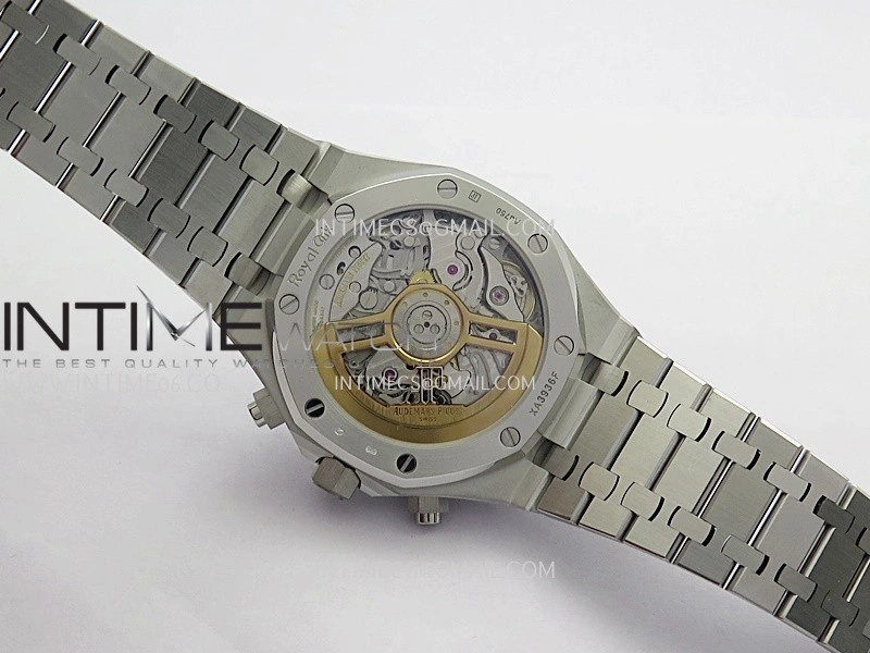 Royal Oak Chrono 26240 Frosted SS Gain Weight V2 DDF 1:1 Best Edition Black Dial Frosted SS Bracelet Super Clone DD4401
