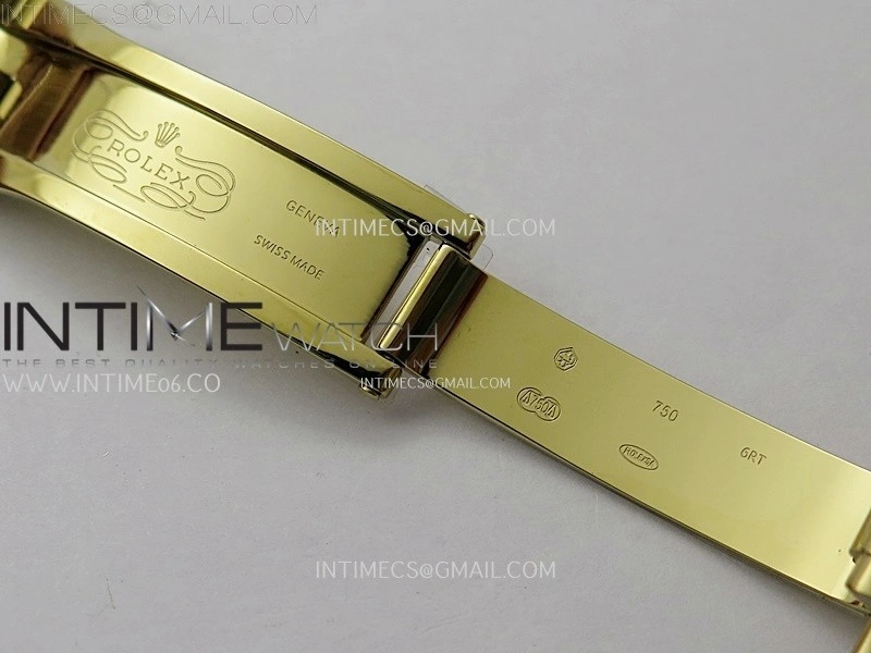 Day Date 128238 Gain Weight YG QF 1:1 Best Edition Gold Dial Diamond Markers on YG President Bracelet
