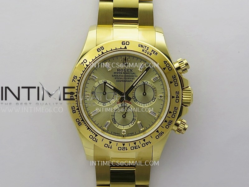 Daytona 126508 Gain Weight YG QF 1:1 Best Edition YG Dial T Crystal Markers On YG Bracelet SH4131 V6