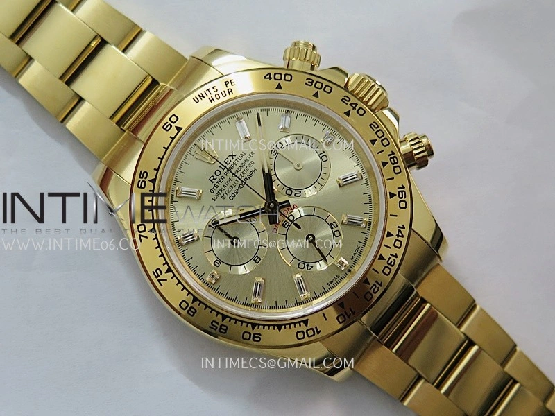 Daytona 126508 Gain Weight YG QF 1:1 Best Edition YG Dial T Crystal Markers On YG Bracelet SH4131 V6