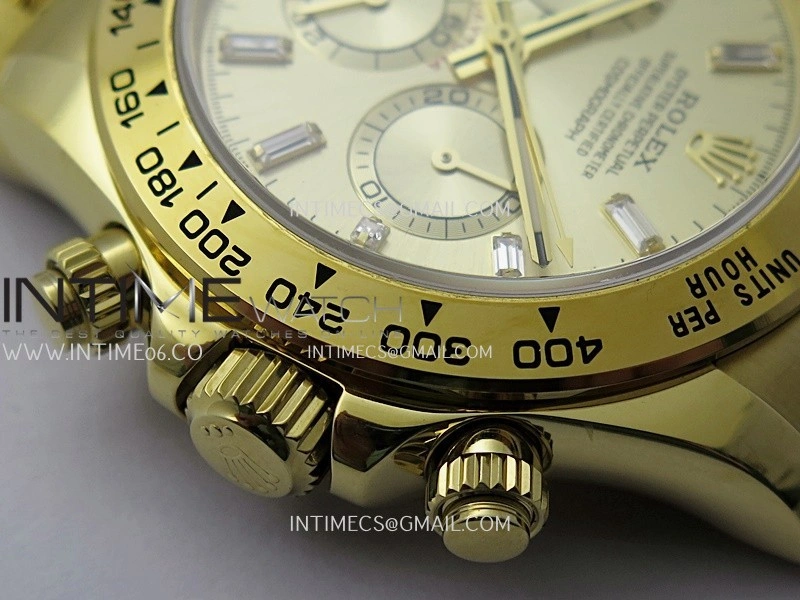 Daytona 126508 Gain Weight YG QF 1:1 Best Edition YG Dial T Crystal Markers On YG Bracelet SH4131 V6