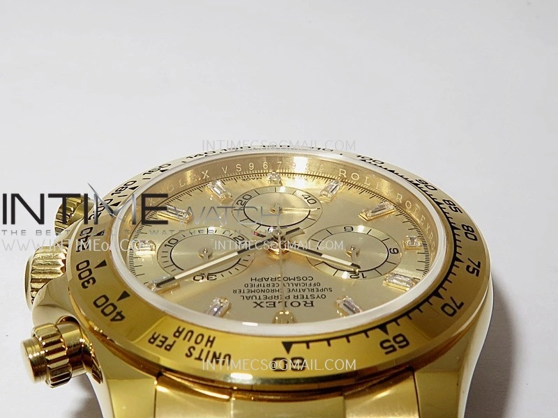 Daytona 126508 Gain Weight YG QF 1:1 Best Edition YG Dial T Crystal Markers On YG Bracelet SH4131 V6