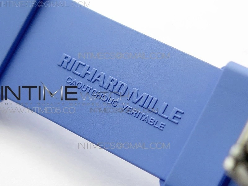 RM055 White Ceramic KVF Best Edition Skeleton Dial on Blue Rubber Strap MIYOTA8215 V3
