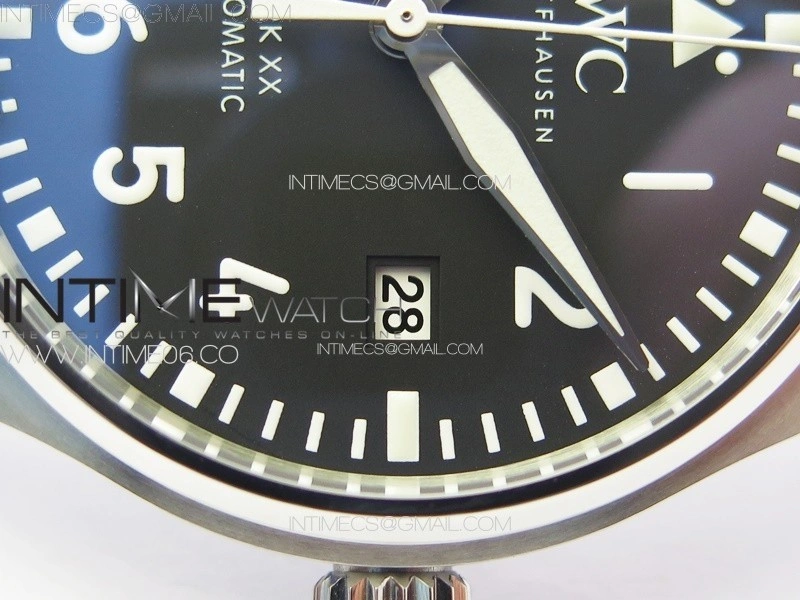 Mark XX IW328201 SS M+F 1:1 Best Edition Black Dial on Brown Leather Strap MIYOTA 9015