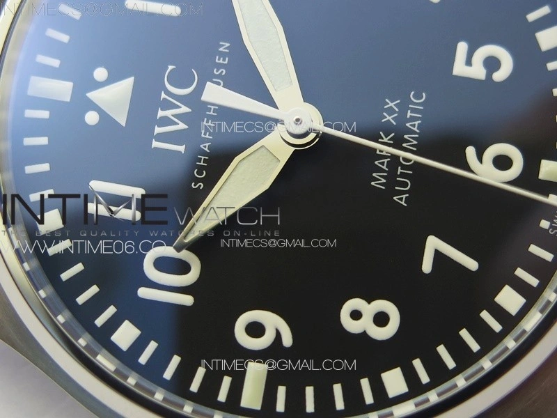 Mark XX IW328201 SS M+F 1:1 Best Edition Black Dial on Brown Leather Strap MIYOTA 9015