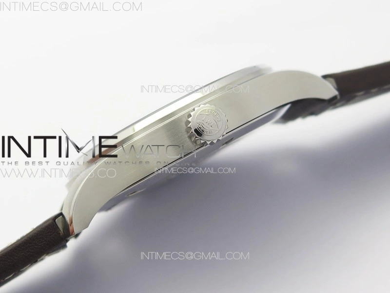Mark XX IW328201 SS M+F 1:1 Best Edition Black Dial on Brown Leather Strap MIYOTA 9015