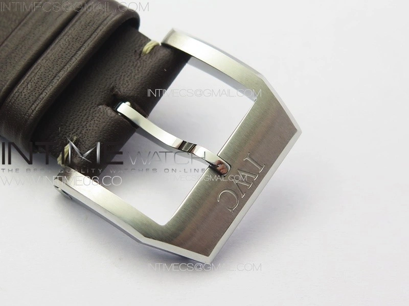 Mark XX IW328201 SS M+F 1:1 Best Edition Black Dial on Brown Leather Strap MIYOTA 9015