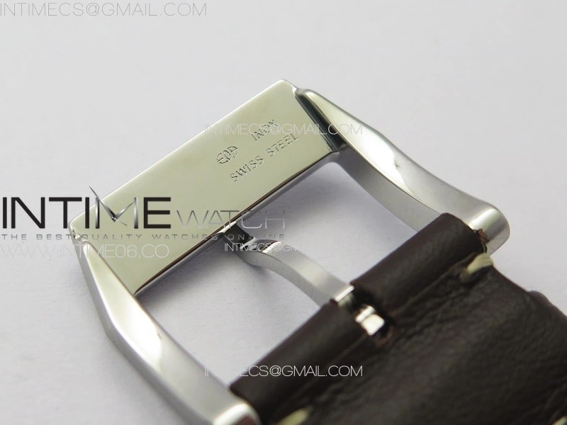 Mark XX IW328201 SS M+F 1:1 Best Edition Black Dial on Brown Leather Strap MIYOTA 9015