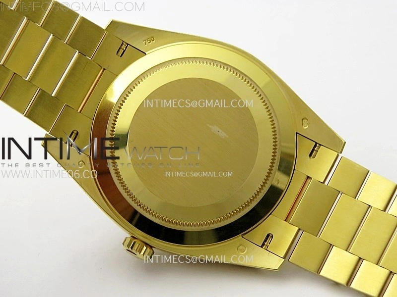 Day Date 228238 40mm 904L YG 1:1 AR+F Best Edition Gold Dial Sticks Markers on YG President Bracelet SA3255
