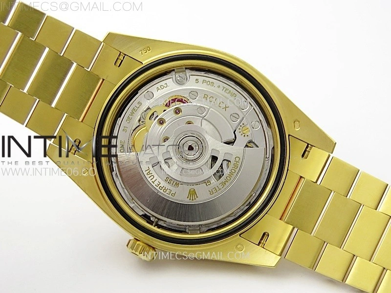 Day Date 228238 40mm 904L YG 1:1 AR+F Best Edition Green Dial Roman Markers on YG President Bracelet SA3255