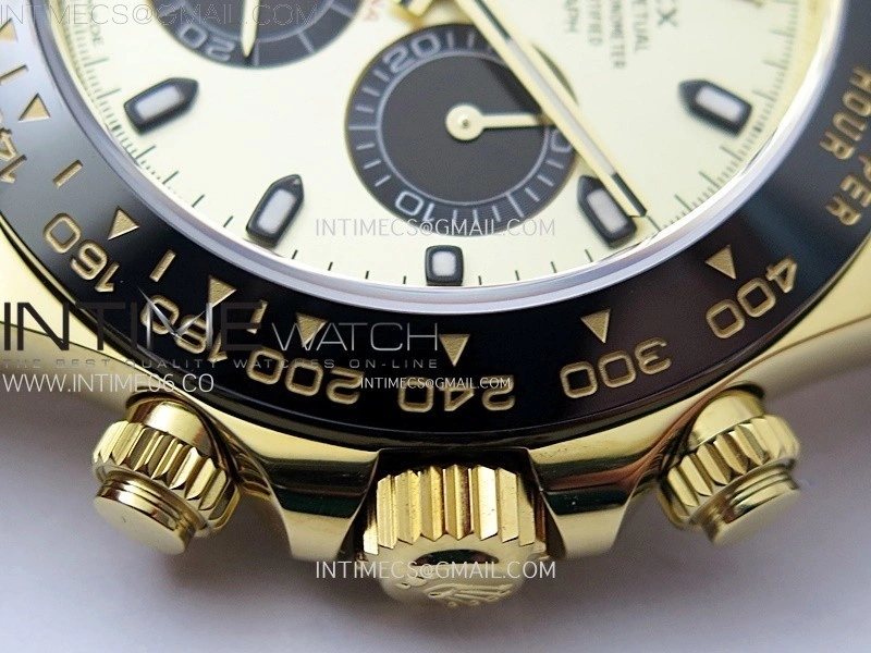 Daytona 116518 YG APSF 1:1 Best Edition YG Dial Black Subdail on Oysterflex Rubber Strap SH4130