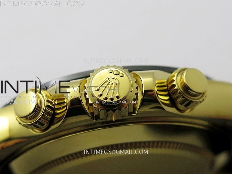 Daytona 116518 YG APSF 1:1 Best Edition YG Dial Black Subdail on Oysterflex Rubber Strap SH4130