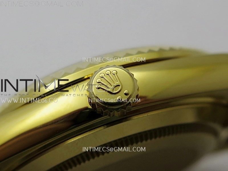 Day Date 228238 40mm YG KF 1:1 Best Edition Gold Dial Crystal Markers On RG President Bracelet SA3255