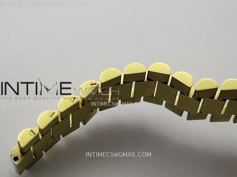 Day Date 228238 40mm YG KF 1:1 Best Edition Gold Dial Crystal Markers On RG President Bracelet SA3255
