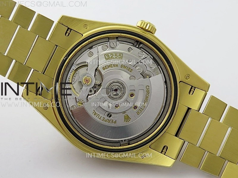 Day Date 228238 40mm YG KF 1:1 Best Edition Gold Dial Crystal Markers On RG President Bracelet SA3255