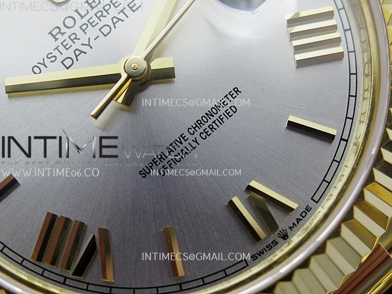 Day Date 228238 40mm YG KF 1:1 Best Edition Silver Dial Roman Markers On RG President Bracelet SA3255