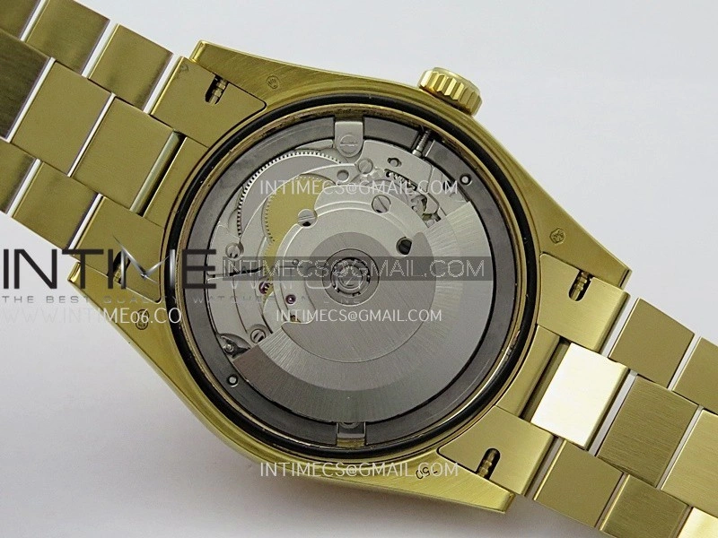 Day Date 128238 36mm YG KF 1:1 Best Edition Turquoise Dial Diamond Marker On President Bracelet A2836