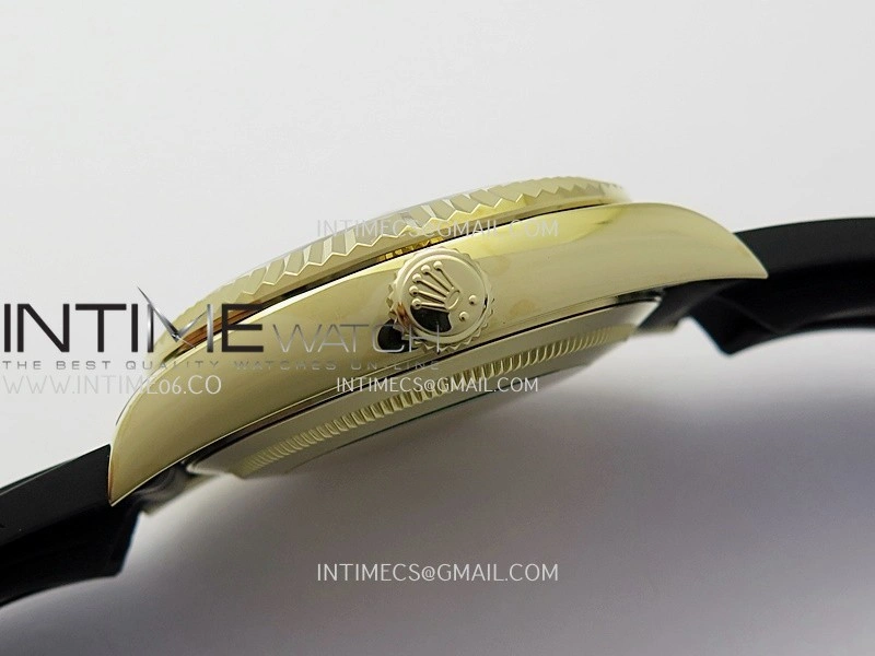 Sky-Dweller 326238 904L YG Noob 1:1 Best Edition Green Dial On Oysterflex Rubber Strap Asian 23J to 9001