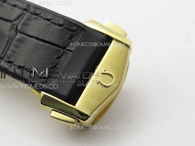 Constellation 41mm YG Black Ceramic Bezel VSF 1:1 Best Edition Black Dial on Black Gummy Strap A8900