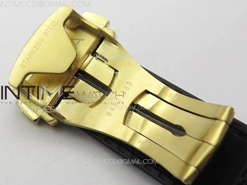 Constellation 41mm YG Black Ceramic Bezel VSF 1:1 Best Edition Black Dial on Black Gummy Strap A8900