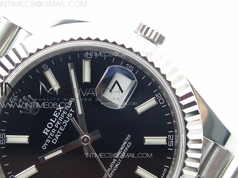 DateJust 41 126334 ZF 1:1 Best Edition 904L Steel Black Dial Stick Marker on Jubilee Bracelet A2824