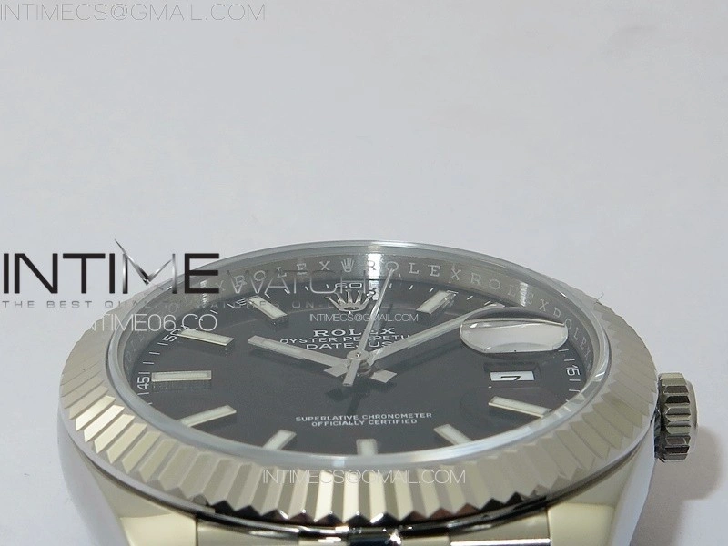 DateJust 41 126334 ZF 1:1 Best Edition 904L Steel Black Dial Stick Marker on Jubilee Bracelet A2824