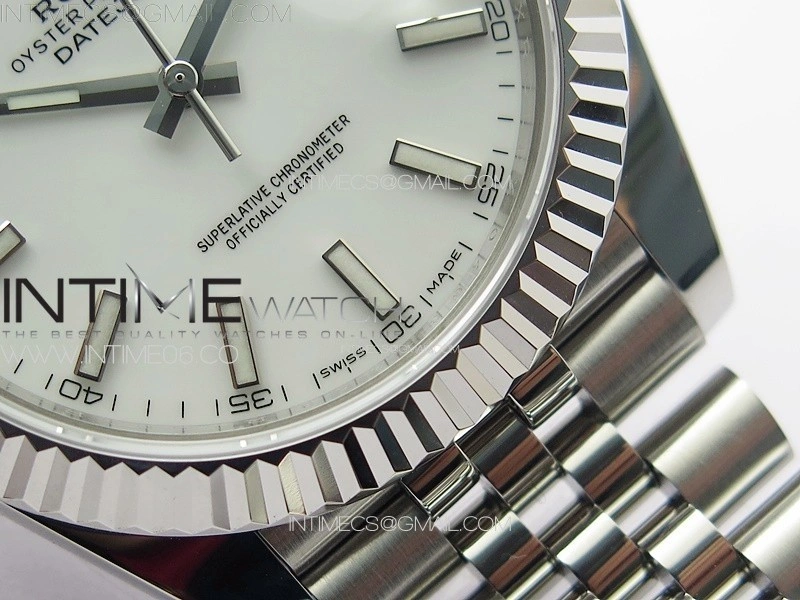 DateJust 41 126334 ZF 1:1 Best Edition 904L Steel White Dial Stick Marker on Jubilee Bracelet A2824