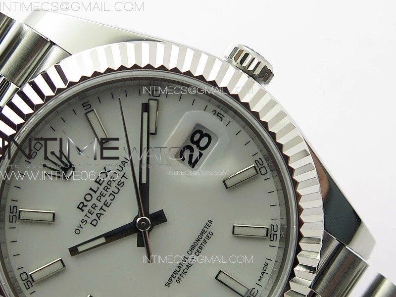 DateJust 41 126334 ZF 1:1 Best Edition 904L Steel White Dial Stick Marker on Jubilee Bracelet A2824