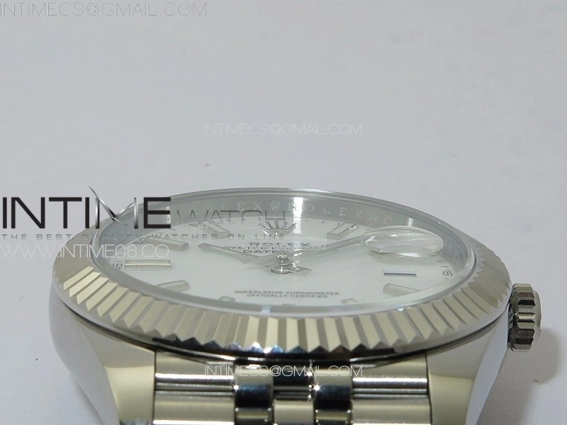 DateJust 41 126334 ZF 1:1 Best Edition 904L Steel White Dial Stick Marker on Jubilee Bracelet A2824