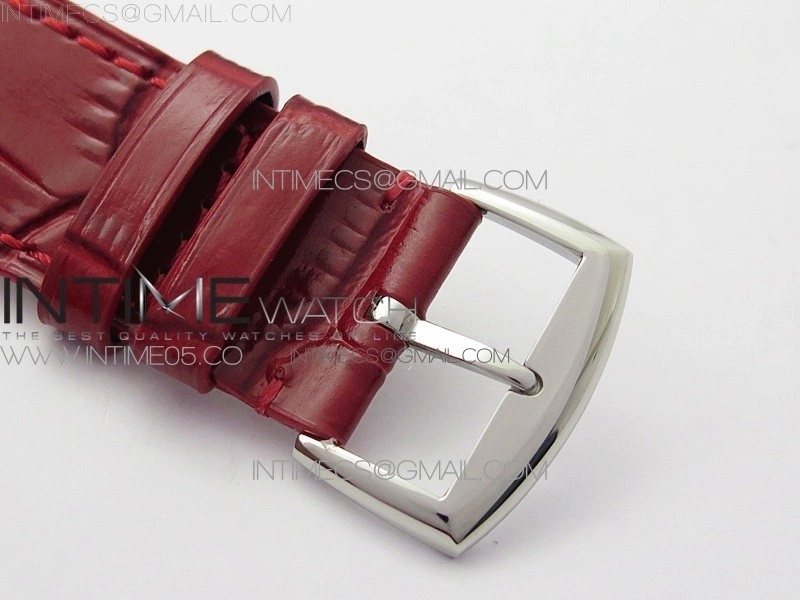 Master Square SS Ladies ZF 1:1 Best Edition White Colorful Arabic Dial on Red Leather Strap Ronda Quartz